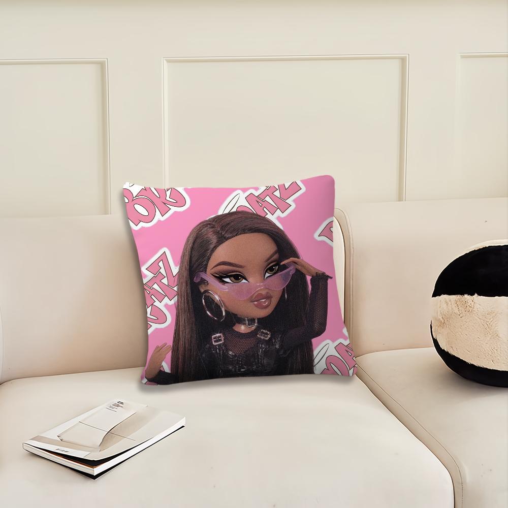 Милый Кукла Bratz чехол для подушки Подушка Чехол Декор Комната Дом Диван гостиная Офис Авто Нордическая Простота 12x12Inch