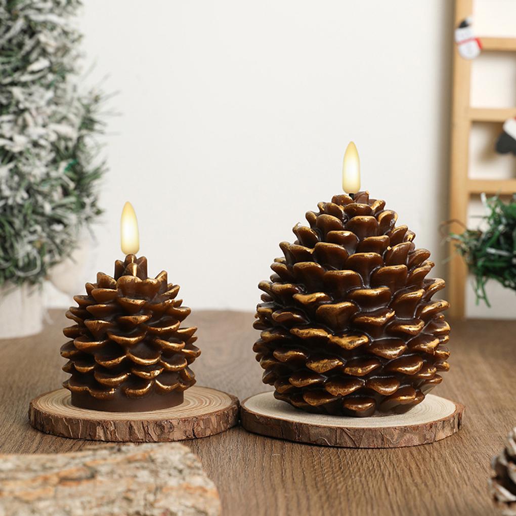 2025 New DIY Christmas Pine Cone Silicone Mold Handmade Aroma Candle Resin Plaster Ornament Mould Soap Candle Making Supplies