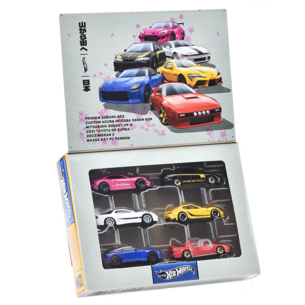 Hot Wheels Streets of Japan Multi Pack 6 Vehicles Vehicle Toy Mini Car 3 Years Old and Up Multi HRX54