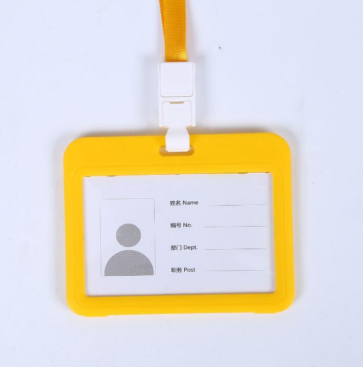 1pcs New Name Credit Card Holders Women Men Bank Card Neck Strap Card Bus ID Holder Students Kids Identity Badge With Lanyard