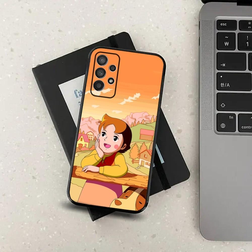 H-Heidi Cartoon Phone Case For Samsung S24,S21,S22,S23,S30,Ultra,S20,Plus,Fe,Lite,Note,10,9,5G Black Soft Cover