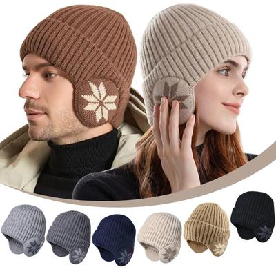 Warm Fleece And Thickened Snow Hat, Knitted One-piece Scarf, Cold-proof Woolen Hat