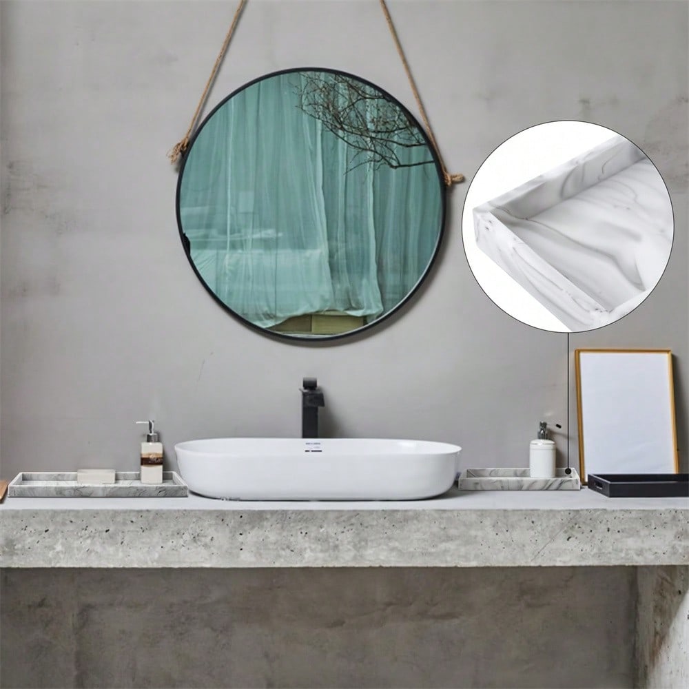 1 Pack Bathroom Tray Soft Silicone Jewelry Tray Dressing Table Decorative Bathroom Tray Organizer Suitable for Dressing Tables