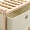 VidaXL Étagère de rangement 3 paniers non tissés Bois de cèdre Beige