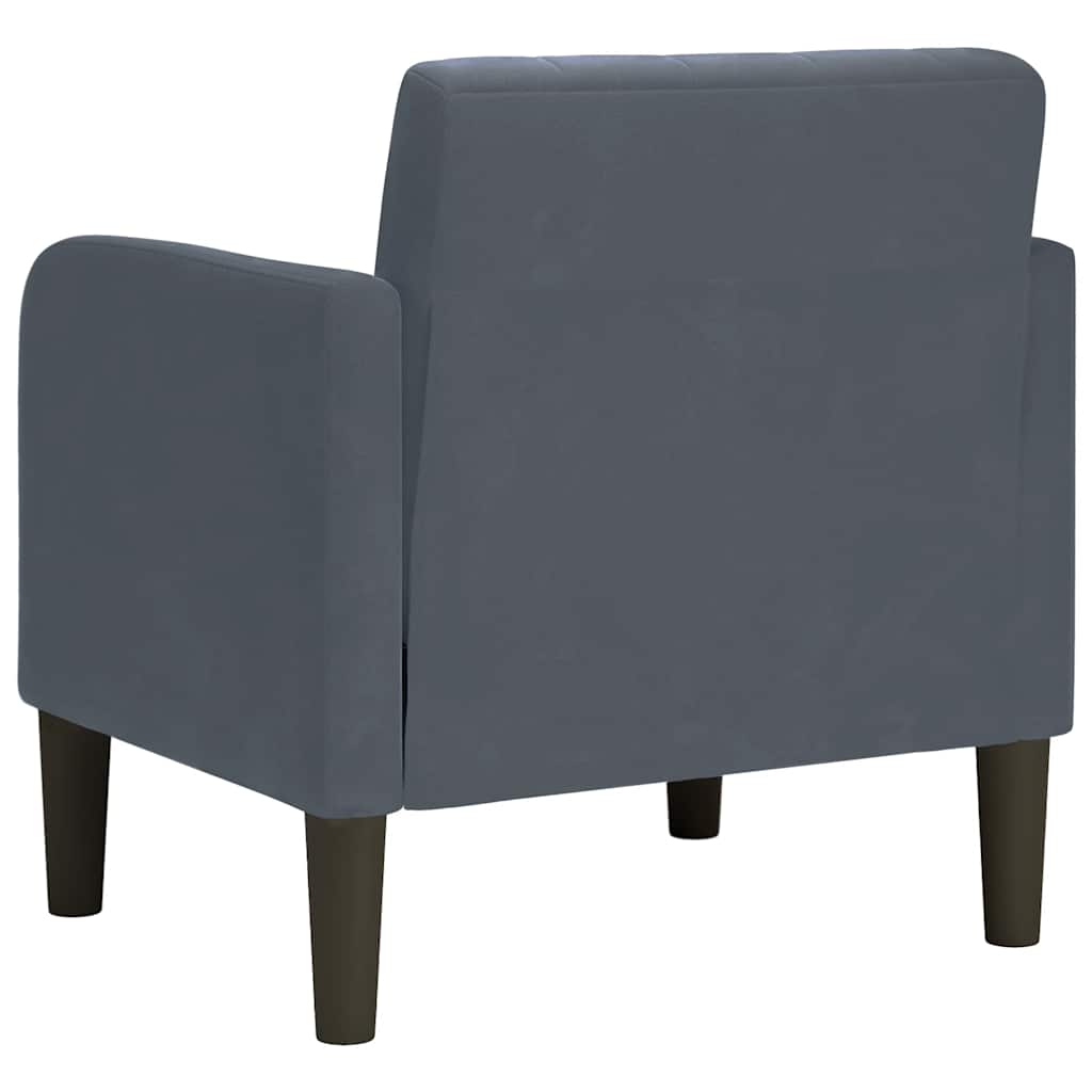 Armchair with Armrests Dark Gray 54 cm Velvet