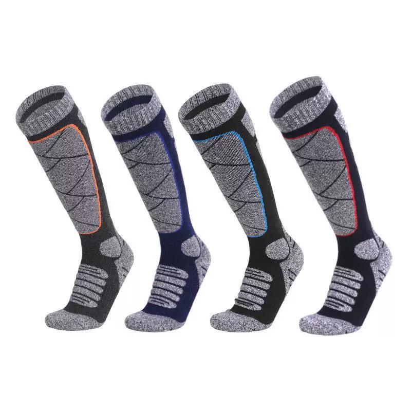 Men's Ski Socks for Outdoor Mountaineering, Thickened Terry Snow Socks for Autumn and Winter, Women's Warm Mid-High Breathable Socks