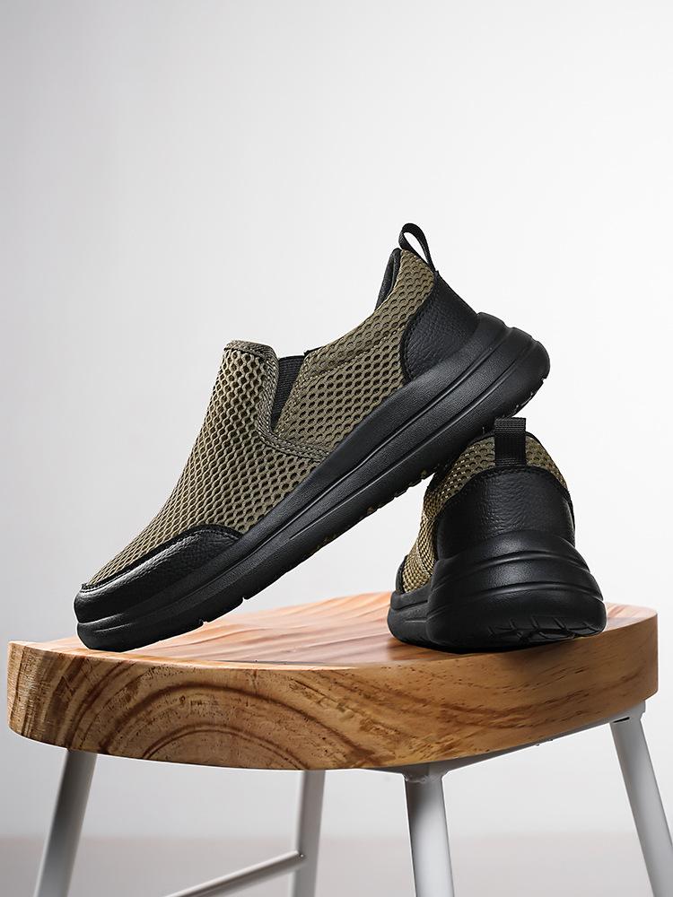 Large size men's shoes size 45 to 48, elderly shoes, ****** and autumn old ******* cloth shoes, breathable casual s**t sole sports men