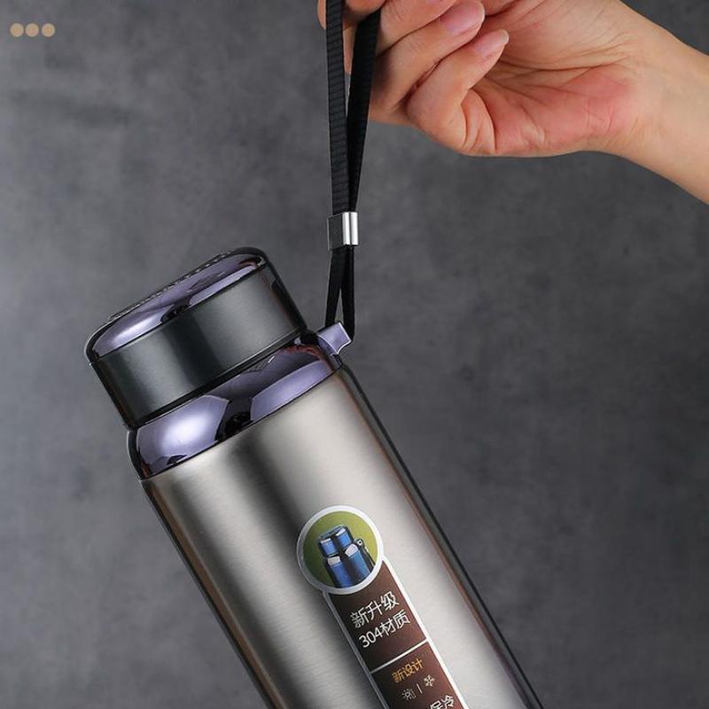 Intelligent Large-capacity 304 Stainless Steel 800ml Vacuum Flasks Portable Stainless Steel Thermos Cup Water Bottle Travel Tea Mug Office Thermos Cup
