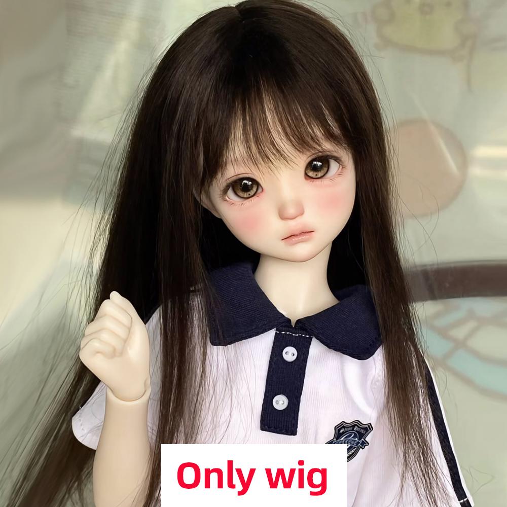 Awen Bjd Wig Mohair 1/4, 1/6 BJD Bangs Straight Short High-layered Long Hair for 30-40cm BJD DD SD Doll Hair In Multiple Colors