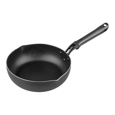 Pearl Metal Extra Deep Frying Pan 24cm IH Compatible Limited Matte Black Deep BLKP Black [BLKP] AZ-5006