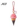 Ice Cream Cone Keychain Pendant, Bag Charm with Braided Lanyard, Backpacks Hanging Accessory Lightweight