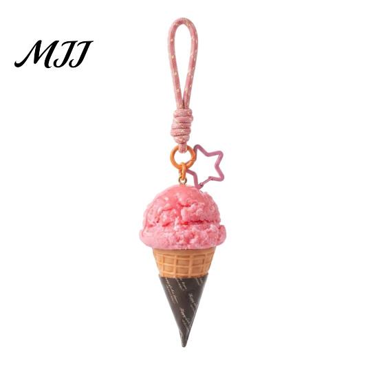 Ice Cream Cone Keychain Pendant, Bag Charm with Braided Lanyard, Backpacks Hanging Accessory Lightweight