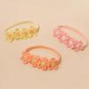 2025 New Spring-Summer Baby Headbands Solid Color Floral Kids Hair Accessories Soft Nylon Infant Headwear Gentle Cute Must-Have