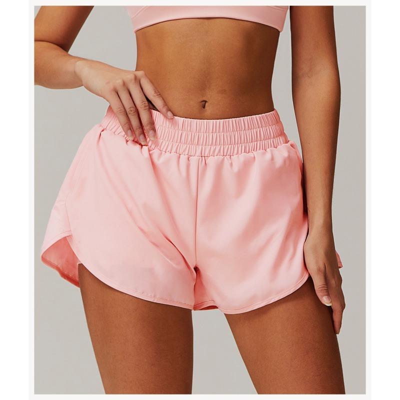 Women S Quick Dry Yoga Shorts Fake Two Piece Sports Shorts For Fitness