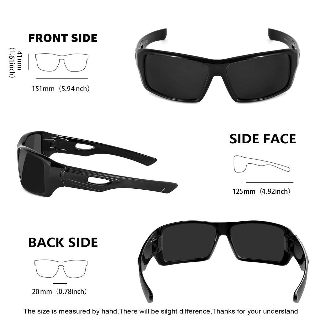MAXJULI Polarized Sunglasses Wrap Around Sports Sunglasses for Big Wide Heads Men Women UV400 Sun Glasses 8232 4