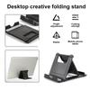 Folding Mobile Phone Holder Mini Adjustable Creative Portable Universal Folding Plastic Phone Holder Tablet Computer Stand For
