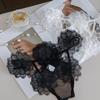 Lady Summer Sexy Hollow Out Seduction Pure Want Flower Embroidery Open File Thong Underwear