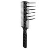 Barber Double Sided Guide Comb Multi Cutting Length Ergonomic Wide Tooth Comb for Hairdresser Black