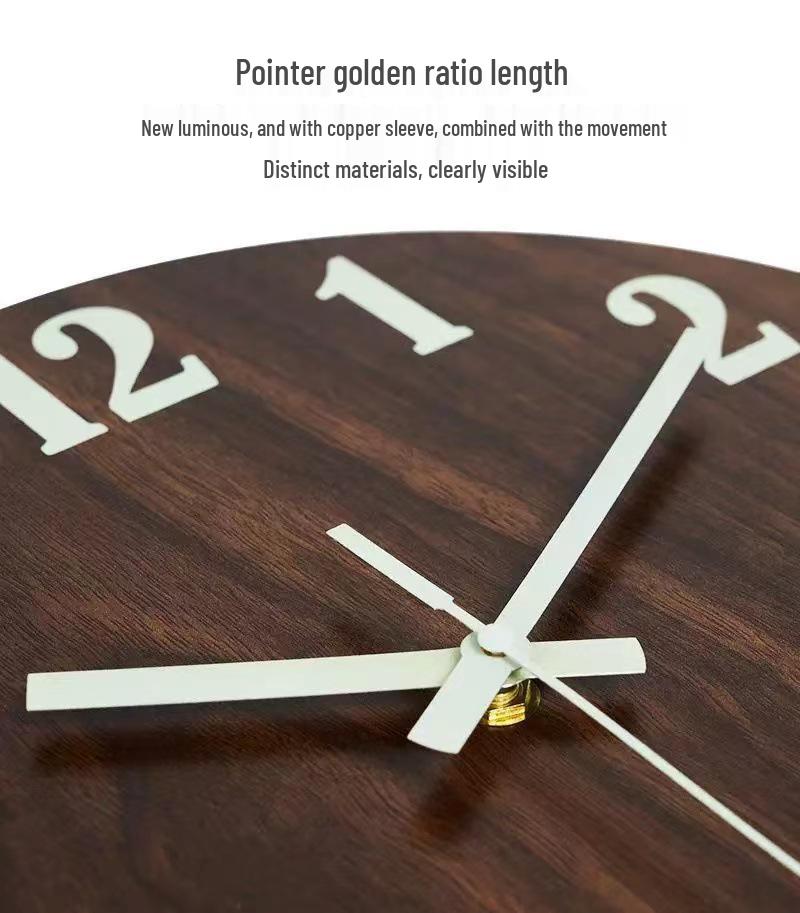 MDF Luminous Silent Wall Clock - Creative, Glowing Quartz Clock for Bedroom and Living Room