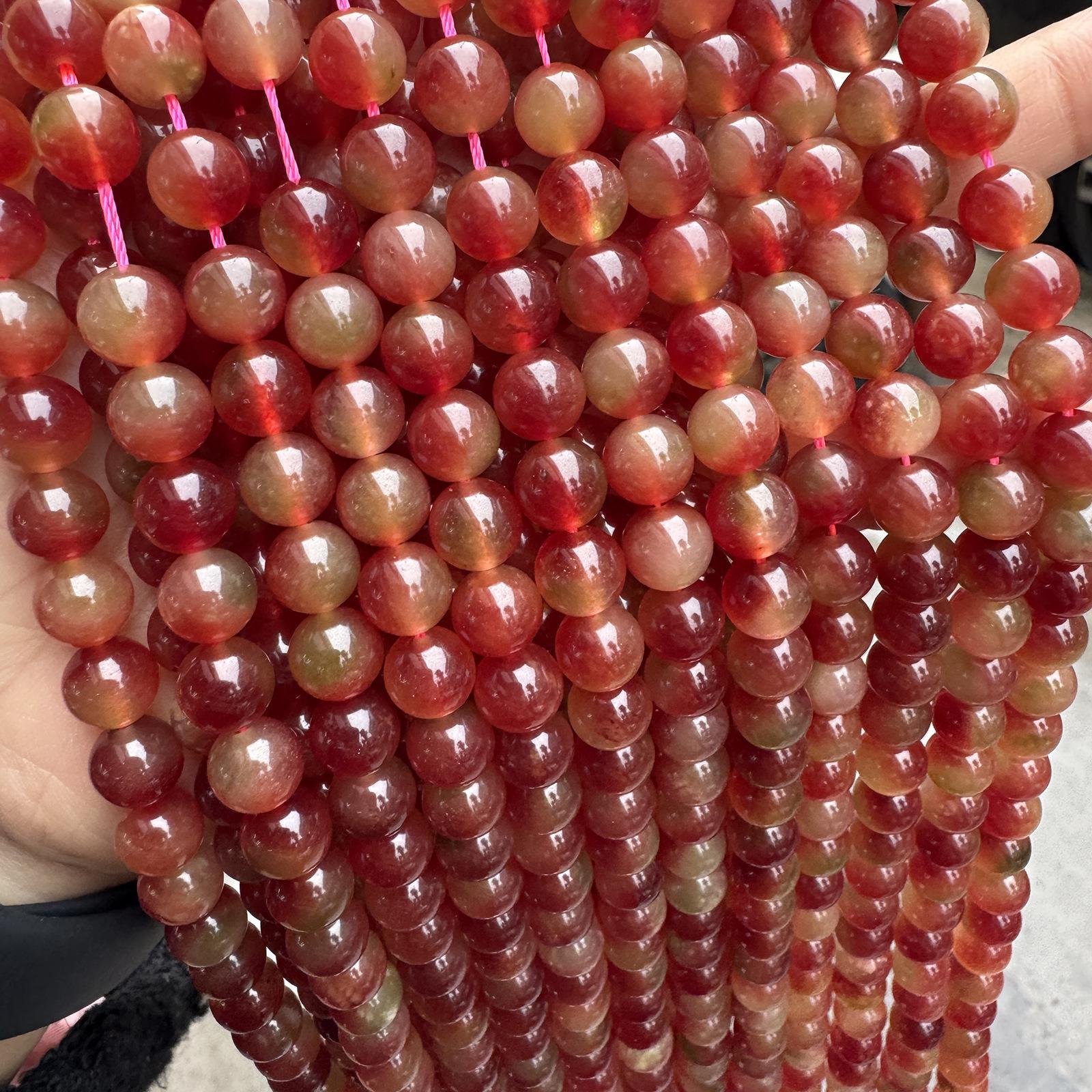 Watermelon Ice Blue Chalcedony Round Beads for DIY Jewelry Making