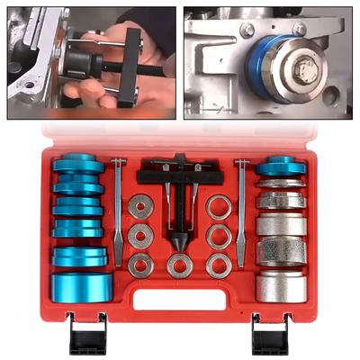 Crank Oil Seal Remover Installer Universal 22pcs Adapters Kit Car Hand Crankshaft Camshaft Oil Seal Removal Installation Puller 28 - 64mm