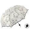 Flower Shaped Design Dual-use Folding Umbrella Lightweight anti-UV Protection Brolly  Travel