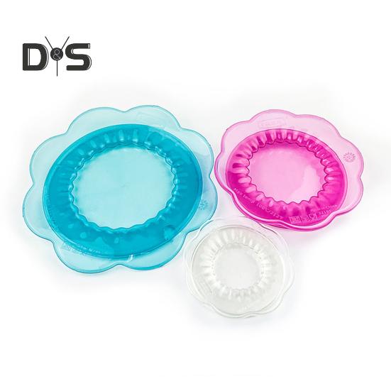 3/6 ks Silikonová strečová víčka pro skladování potravin Opakovaně použitelné elastické poklice na misky Design okvětních lístků Potravinářský silikon Mikrovlnný kryt