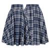 Women Skirt High Elastic Waist Big Hem A-line Colorblock Plaid Print Loose Ankle Length Soft Pockets Retro Ruffle Elegant Party Commute Lady