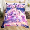 Cute Animal Duvet Cover Queen King Size Unicorn Bedding Set Kids Boys Girls Children Room Decoration Breathable Quilt Cover