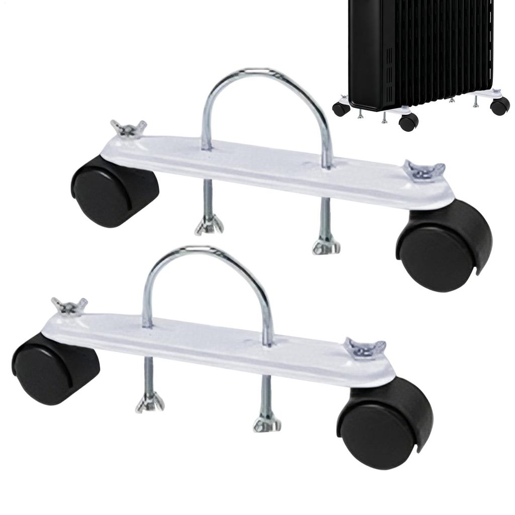 2pcs Electric Oil Heater Bracket Electric Heater Pulley 360 Degree Rotating Oil Heater Frame Caster Accessories for Home