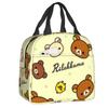 Custom Cute Rilakkuma Lunch Bag Women Warm Cooler Insulated Lunch Boxes for Student School