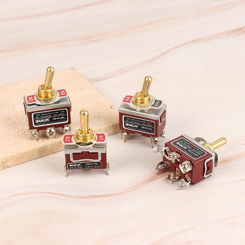 Toggle Switch Welding Straight Leg Rocker Lever Ss12-21L Ss12-13L Ss12-23Fl Ss12-22L 3/4/6 Foot 3/2 Gear Power Toggle Switch