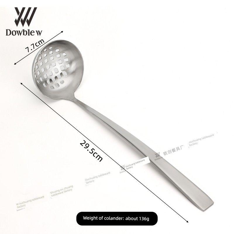 Dowblew Soup Spoon Large Household Soup Ladle Oil-Resistant Stainless Steel Spoon for Eating and Serving Soup Wholesale