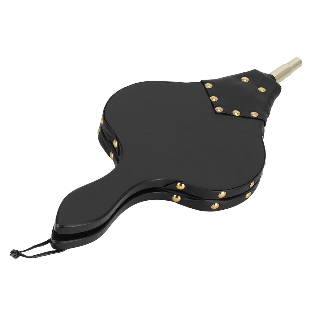 Fireplace Bellows 18.7x7.7in Antique Wood Air Blower with Hanging Strap for Outdoor Camping BBQ