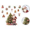 Santa Claus Snowman Christmas Wall Stickers Removable PVC Decals for Festive Holiday Decoration on Smooth Walls