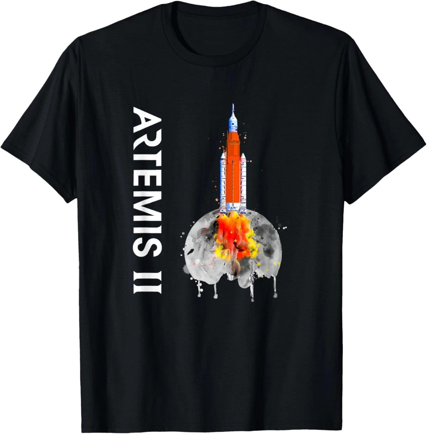 Artemis 2 SLS Rocket Launch Mission To The Moon And Beyond T- Shirt S