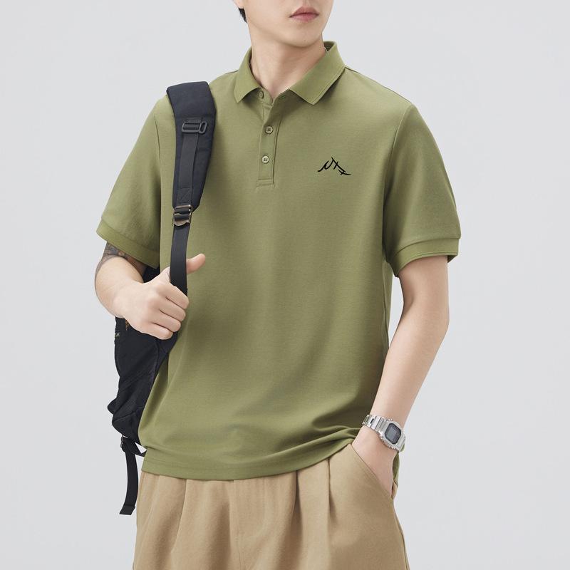 Summer Thin Three-dimensional Silicone Printed Short-sleeved POLO Shirt Men's T-shirt Top