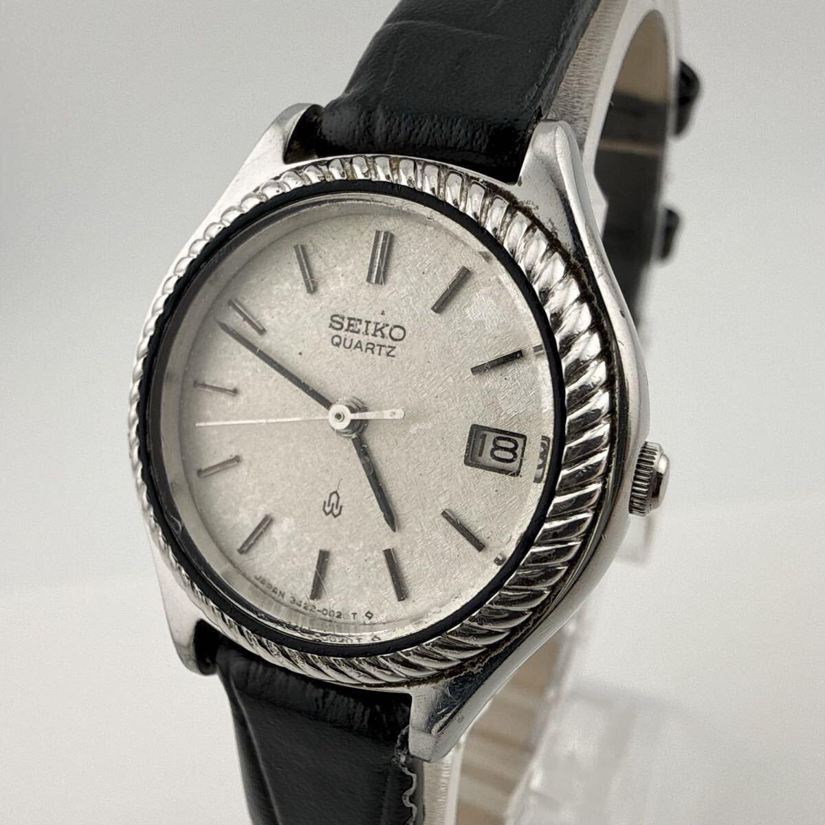 SEIKO 3422-0040 Seiko ladies  boys  watch quartz working item battery replaced [M415]