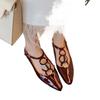Luxury Rome Shoes Women Elegant Shallow Shoes Summer New Pointed Toe Retro Shoes Designer Dress Walking Flats Mujer Zapatillas