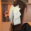 Silver Pearlescent Bow Hair Clip: Versatile, Influencer-Approved Princess Style