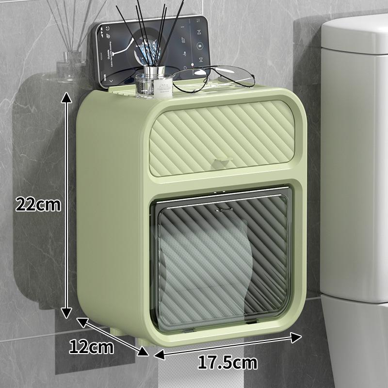 Wasserdichter Wandmontierter Toilettenpapierhalter, Stanzfreies Design