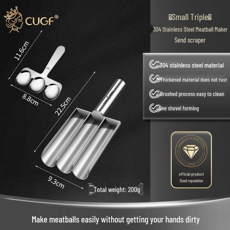 Qiwai 304 Stainless Steel Meatball Maker Spoon