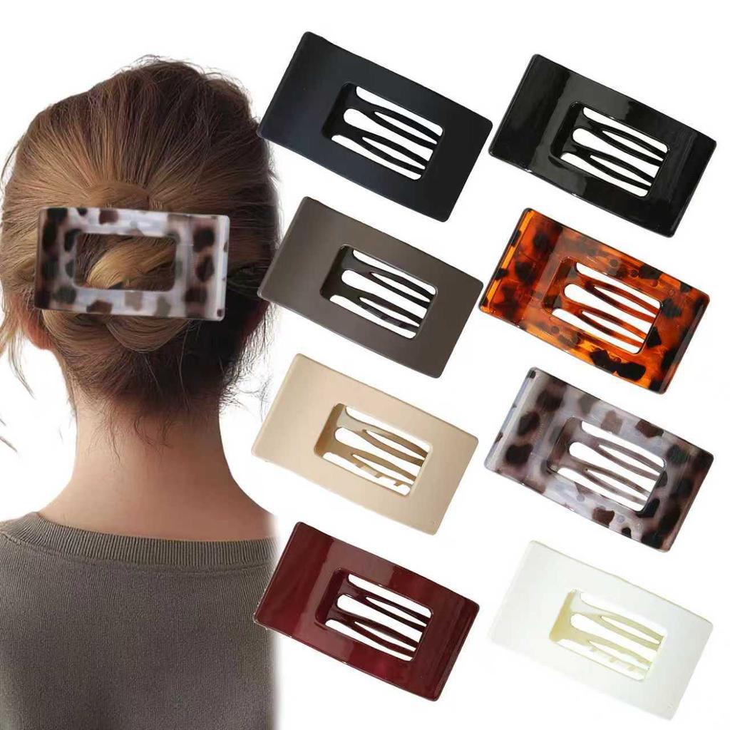 Large Seamless Spray Paint Flat Duckbill Hairpin Female Back of The Head Hairpin Hair Accessories