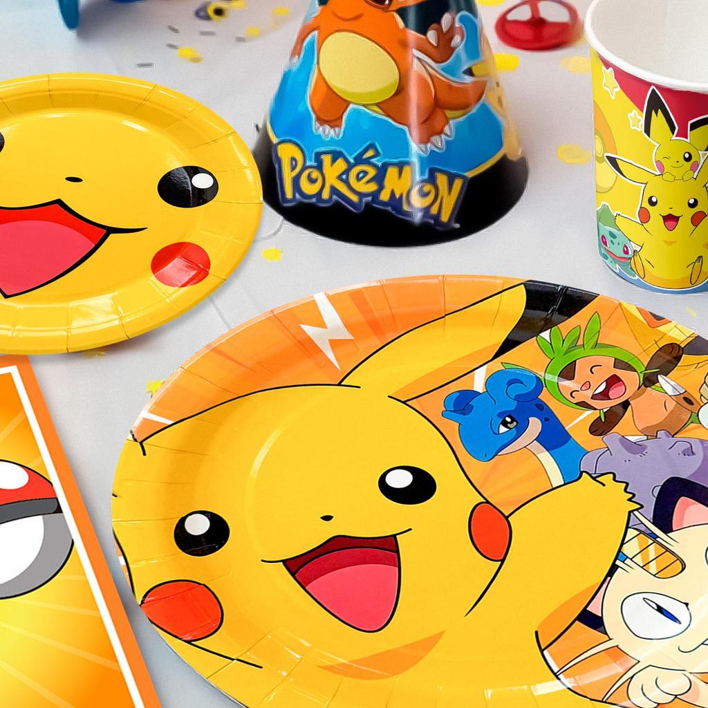Cartoon Anime Birthday Party Supplies,Party Decorations&Tableware Kit, Suitable for Various Party Decorations