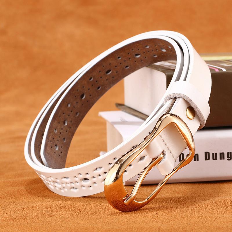 Korean Style Ladies Genuine Leather Belt With Stylish Pin Buckle For Work And Leisure