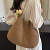 Slaměná taška s velkou kapacitou Dámská letní nová taška přes rameno Plážová taška na dovolenou u moře Tkaná slaměná taška pro ženy