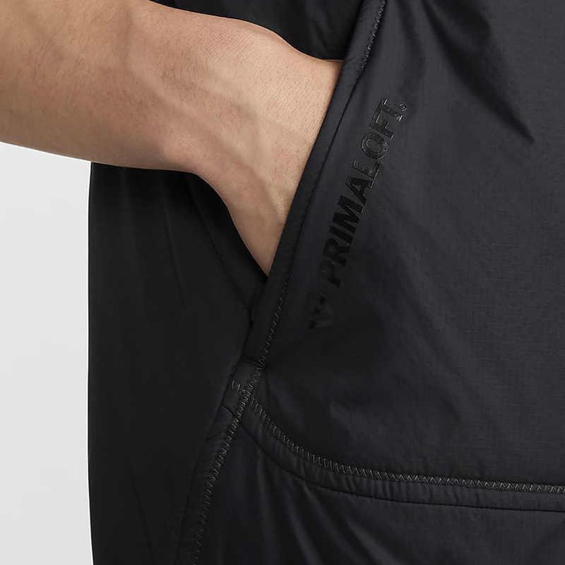 Nike Logo Print Stand Collar Zipper Sleeveless Vest Men vest Black FZ0002-010