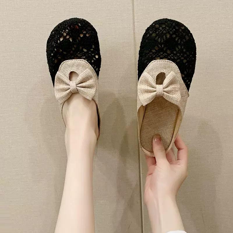 Baotou Half-slipper Women's Shoes 2025 Summer New Style Fashionable and Versatile Fisherman's Outerwear Women's Cool Slippers