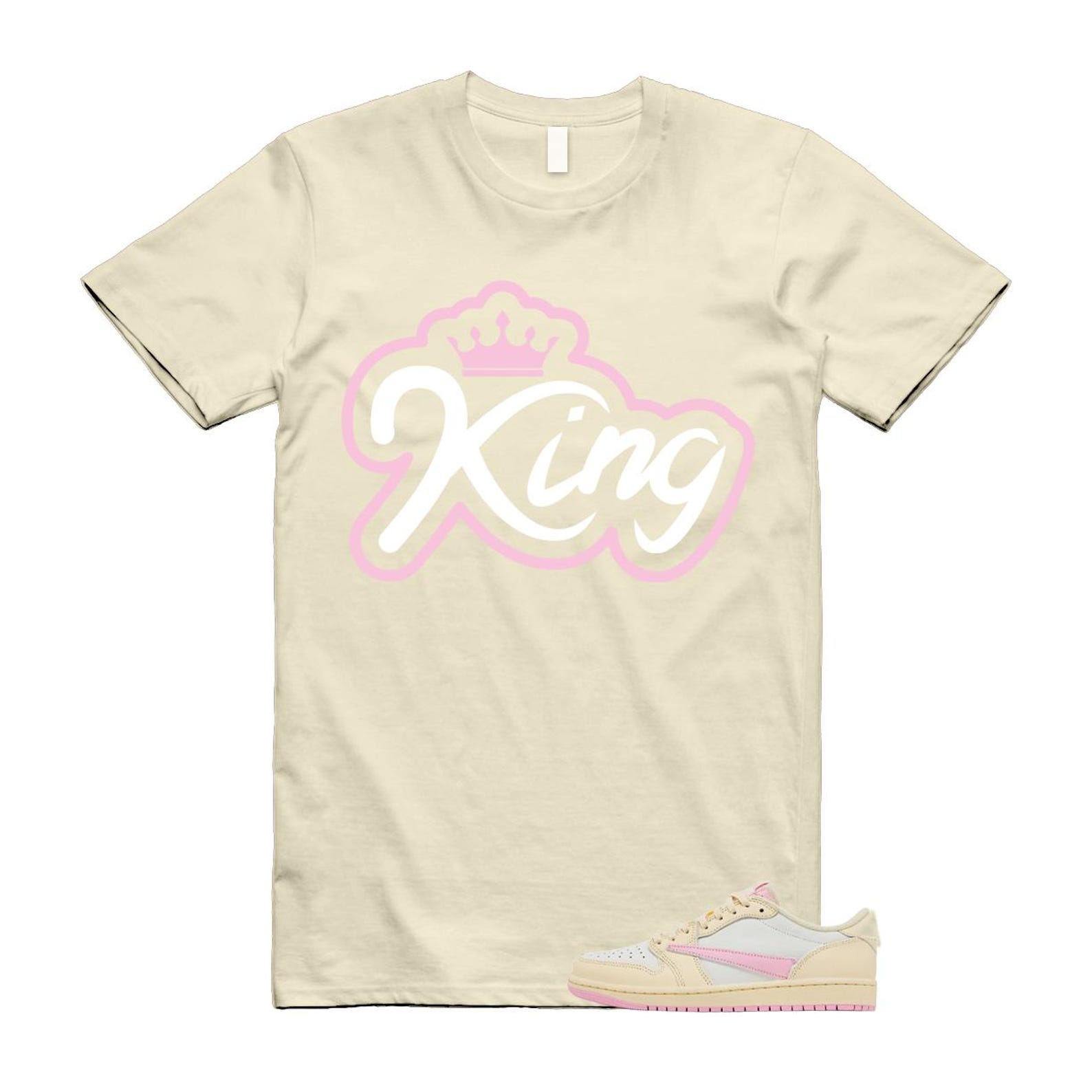 1 Нежно-розовая муслиновая футболка Travis Sail Retro Low OG SP Сочетается с KING2 S