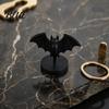 Bat Figurine with Base 3D Printed Gothic Black Statue, Stable Round Base, Halloween Desktop Ornament Tabletop Decor for Home, Dining Table &